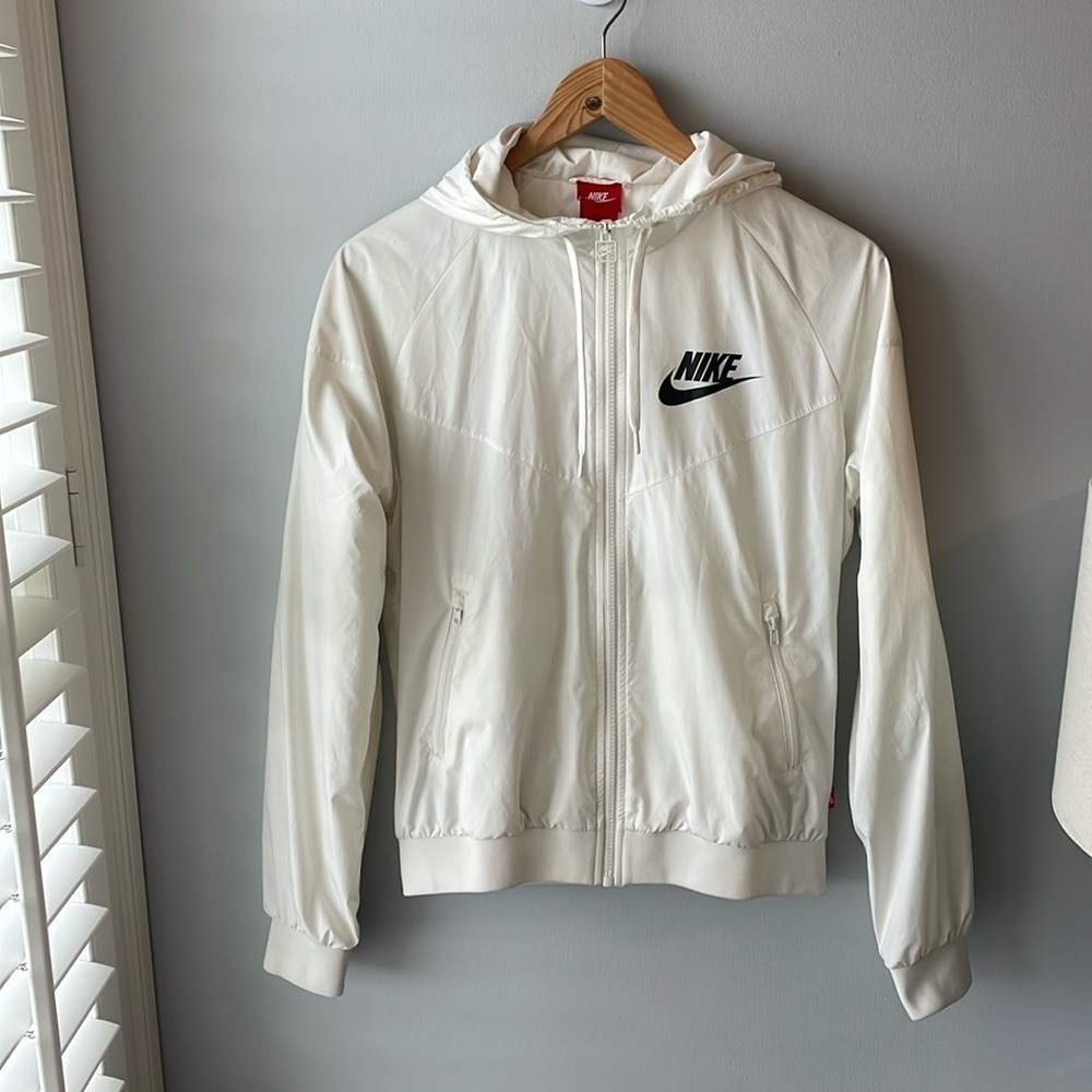Nike White Windrunner Jacket